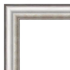 Specchio da Parete Rettangolare con Bordo Smussato con Cornice 23" x 29" – Argento