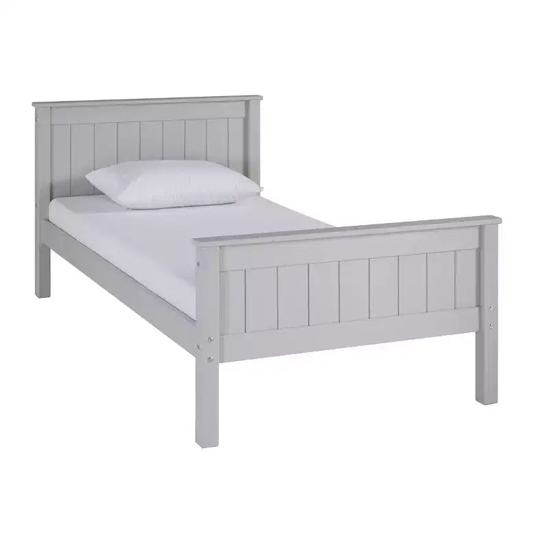 Alaterre Furniture Twin Harmony Wood Platform Kids' Bed Dove Gray