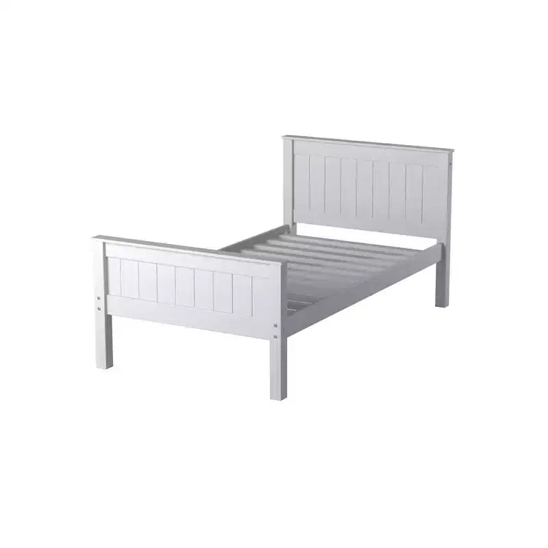 Struttura letto a piattaforma doppia con testiera - Grigio tortora