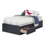Letto a piattaforma singolo per bambini con 3 cassetti contenitore