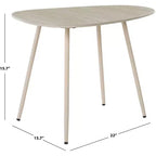 Tavolino d'appoggio Beige in Ceramica con Gambe a Forcina