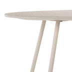 Tavolino d'appoggio Beige in Ceramica con Gambe a Forcina