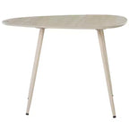 Tavolino d'appoggio Beige in Ceramica con Gambe a Forcina