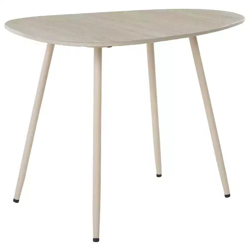 Tavolino d'appoggio Beige in Ceramica con Gambe a Forcina