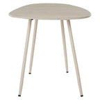 Tavolino d'appoggio Beige in Ceramica con Gambe a Forcina