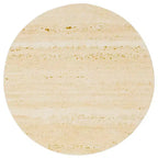 Tavolino d'appoggio rotondo con piano in ceramica