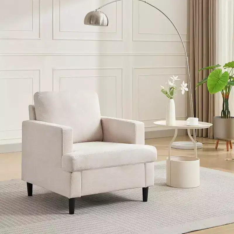 Sedia Imbottita di Design con Struttura in Legno