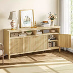 Credenza a buffet scanalata da 65,8" con 4 ante
