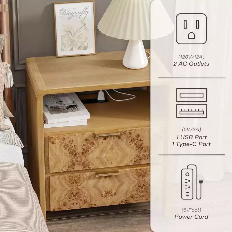 Comodino da Fattoria Mobiletto Contenitore in Legno Cassettiera