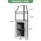 Mobile ad angolo bar con luce LED, portabottiglie, porta bicchieri e anta in rete
