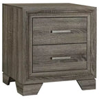 Coaster,Wright 2-drawer Nightstand Bedside Table Brown Oak