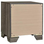 Comodino con 2 cassetti, Rovere marrone