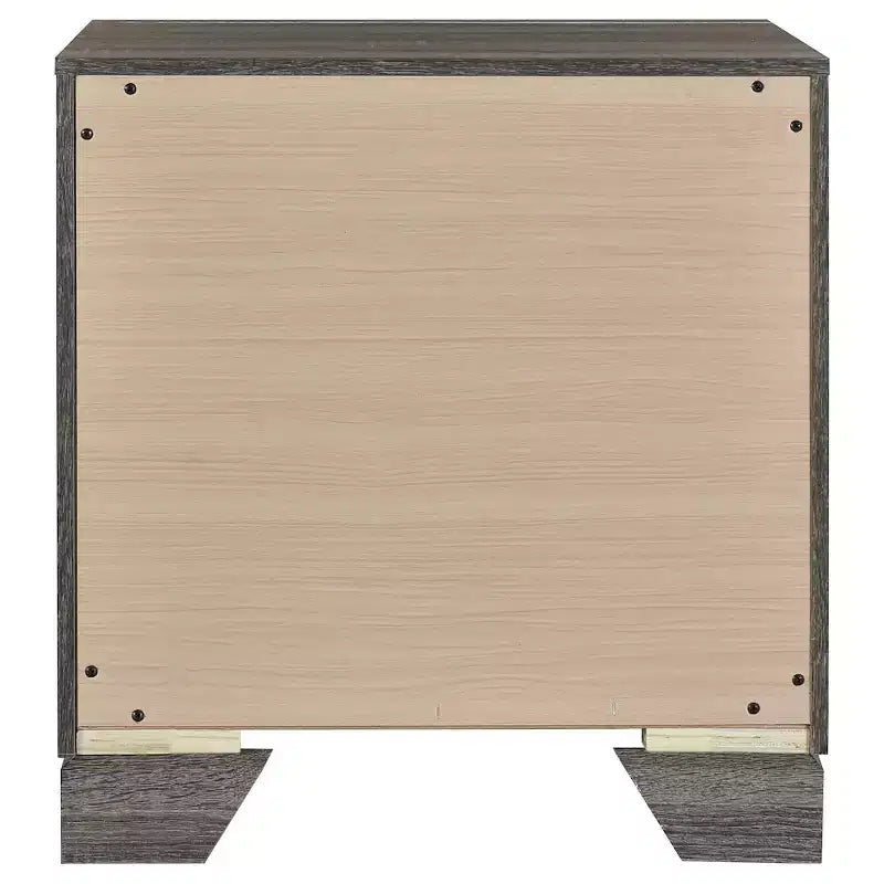 Comodino con 2 cassetti, Rovere marrone