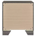 Comodino con 2 cassetti, Rovere marrone
