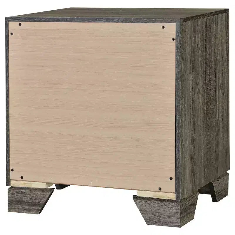 Comodino con 2 cassetti, Rovere marrone