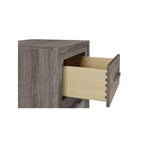 Comodino con 2 cassetti, Rovere marrone