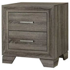 Comodino con 2 cassetti, Rovere marrone