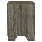 Comodino con 2 cassetti, Rovere marrone