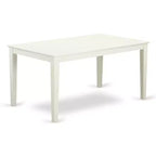Tavolo da Pranzo Rettangolare 36x60 con Piano in Legno Massello
