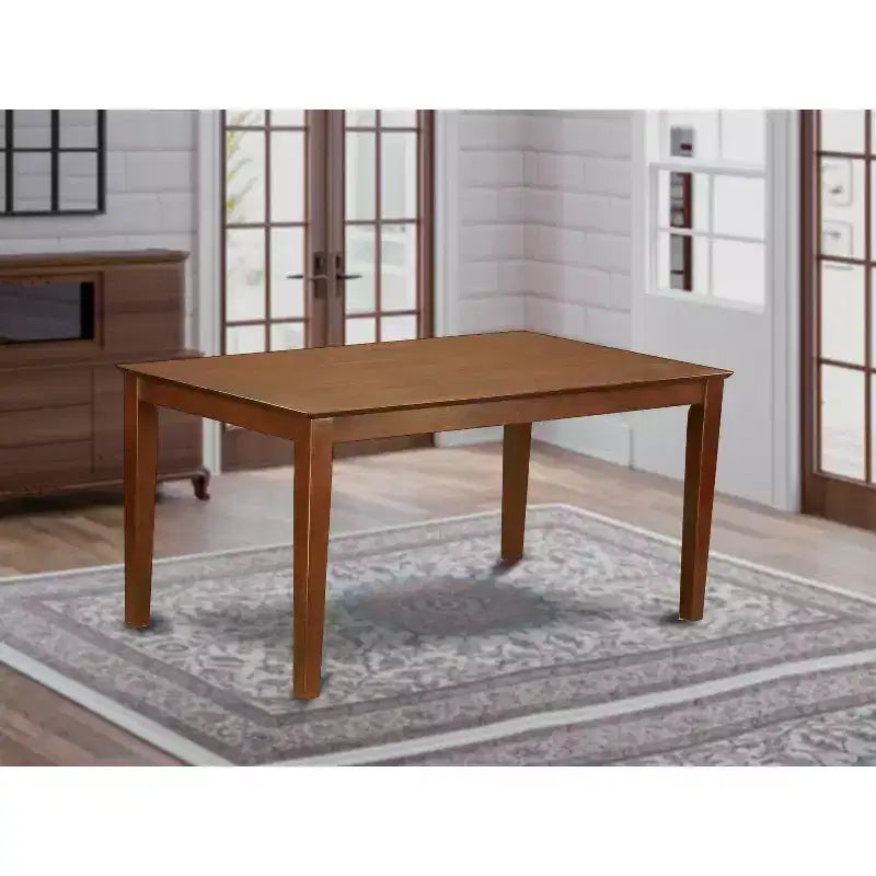Tavolo da Pranzo Rettangolare 36x60 con Piano in Legno Massello