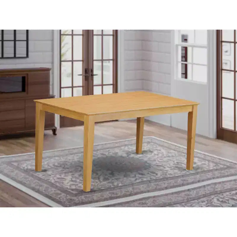 Tavolo da Pranzo Rettangolare 36x60 con Piano in Legno Massello