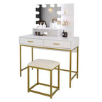 Set Toeletta con Specchio Illuminato e Cassetti Contenitori