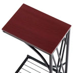 Tavolino a C con piano in MDF e struttura in metallo