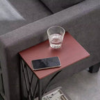 Tavolino a C con piano in MDF e struttura in metallo