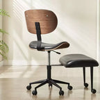 Sedia ergonomica incrociata – Sedia girevole in pelle PU con supporto lombare