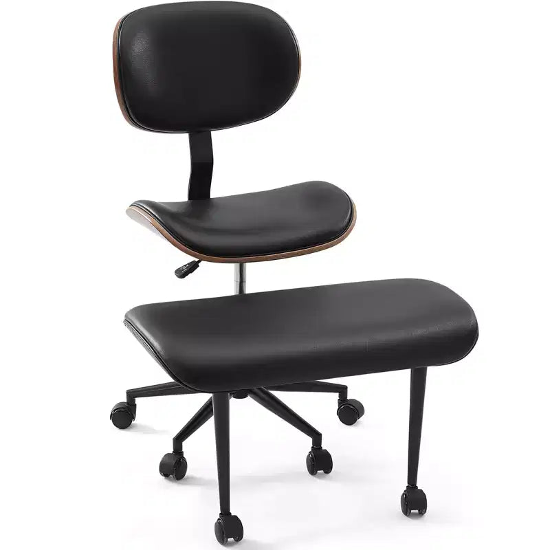 Sedia ergonomica incrociata – Sedia girevole in pelle PU con supporto lombare