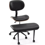 Sedia ergonomica incrociata – Sedia girevole in pelle PU con supporto lombare