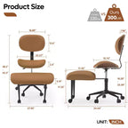 Sedia ergonomica incrociata – Sedia girevole in pelle PU con supporto lombare