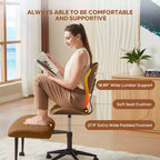 Sedia ergonomica incrociata – Sedia girevole in pelle PU con supporto lombare