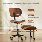 Sedia ergonomica incrociata – Sedia girevole in pelle PU con supporto lombare