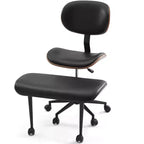 Sedia ergonomica incrociata – Sedia girevole in pelle PU con supporto lombare