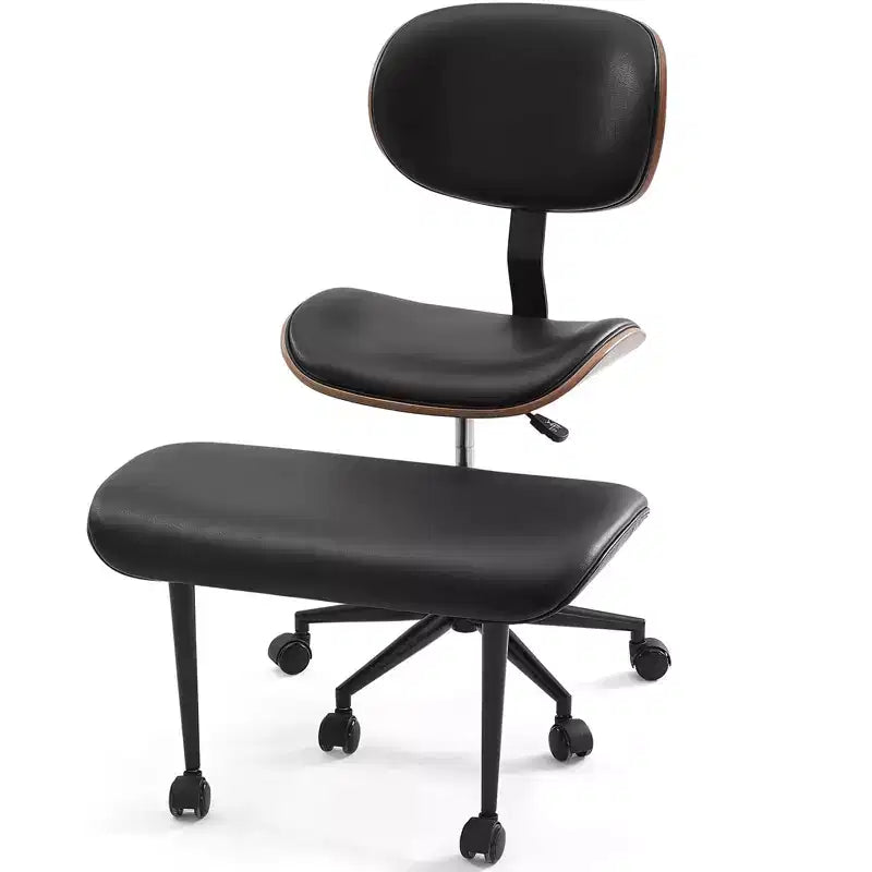 Sedia ergonomica incrociata – Sedia girevole in pelle PU con supporto lombare