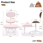 Sedia ergonomica incrociata – Sedia girevole in pelle PU con supporto lombare