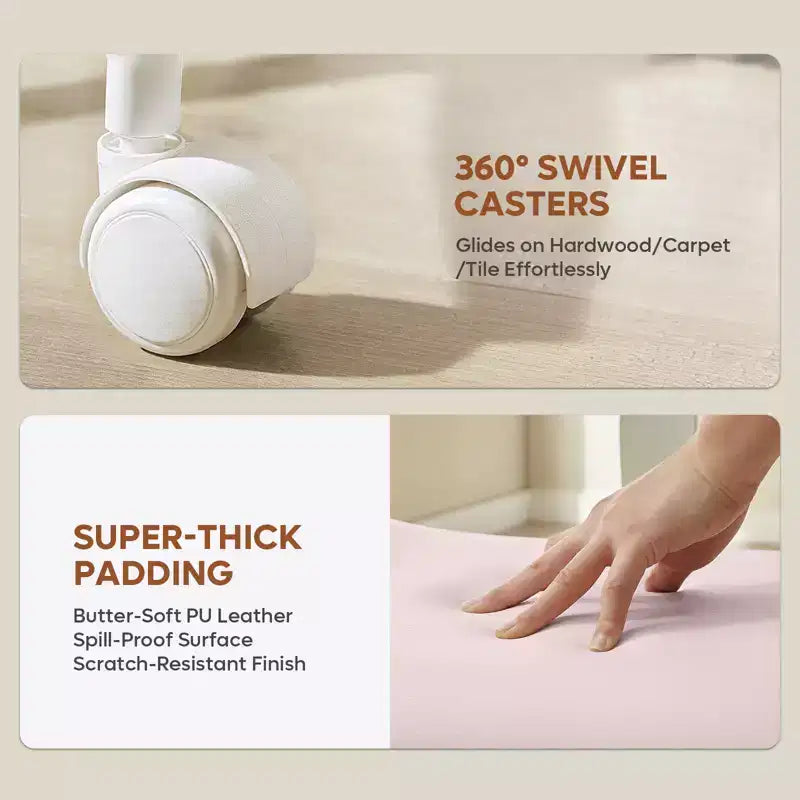 Sedia ergonomica incrociata – Sedia girevole in pelle PU con supporto lombare