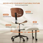 Sedia ergonomica incrociata – Sedia girevole in pelle PU con supporto lombare