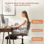 Sedia ergonomica incrociata – Sedia girevole in pelle PU con supporto lombare