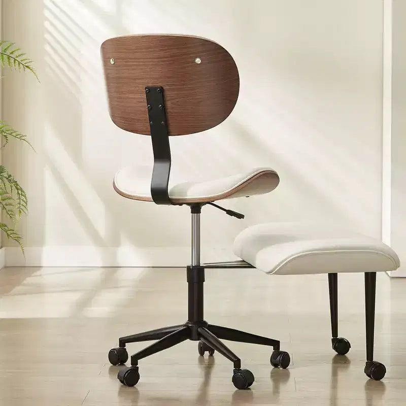 Sedia ergonomica incrociata – Sedia girevole in pelle PU con supporto lombare