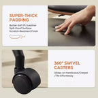 Sedia ergonomica incrociata – Sedia girevole in pelle PU con supporto lombare