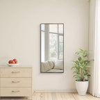 Specchio da parete rettangolare con cornice sottile in alluminio, 36 in. A x 24 in. L
