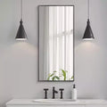 Specchio da parete rettangolare con cornice sottile in alluminio, 36 in. A x 24 in. L