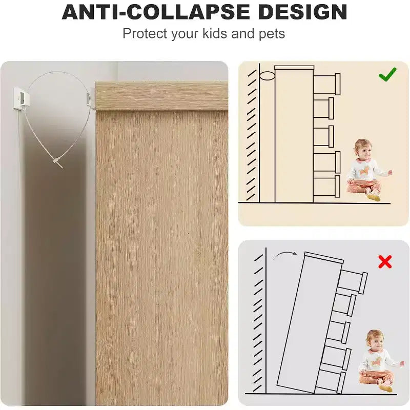 Comò a 5 cassetti con maniglie integrate