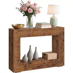 Console da 47 pollici con ripiano in legno, marrone