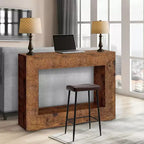 Console da 47 pollici con ripiano in legno, marrone