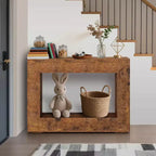 Console da 47 pollici con ripiano in legno, marrone