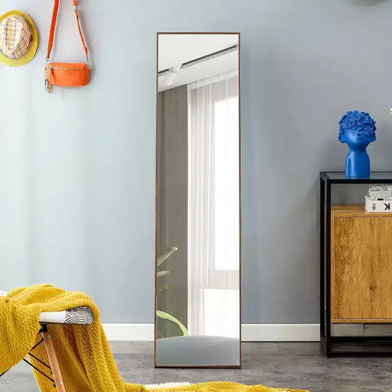Specchio a figura intera con cornice, da terra, 58 x 15 pollici