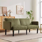 Divano letto futon convertibile da 75'' con schienale regolabile, divanetto imbottito per soggiorno